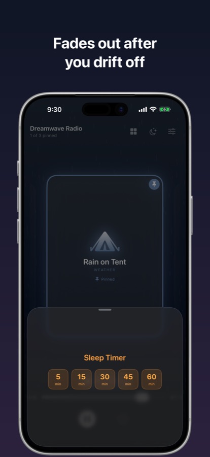 Sleep timer with fade
