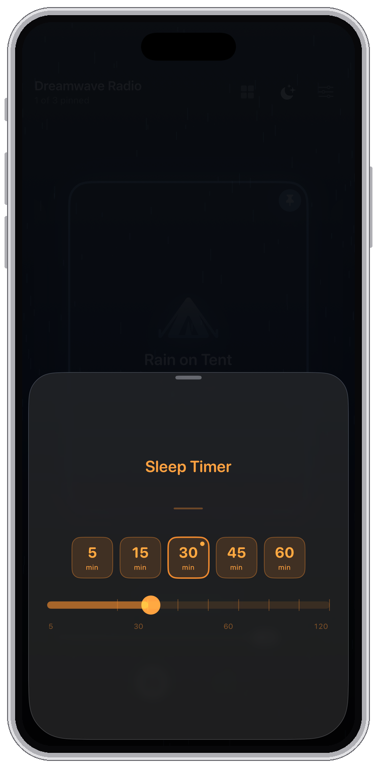 Sleep timer with fade